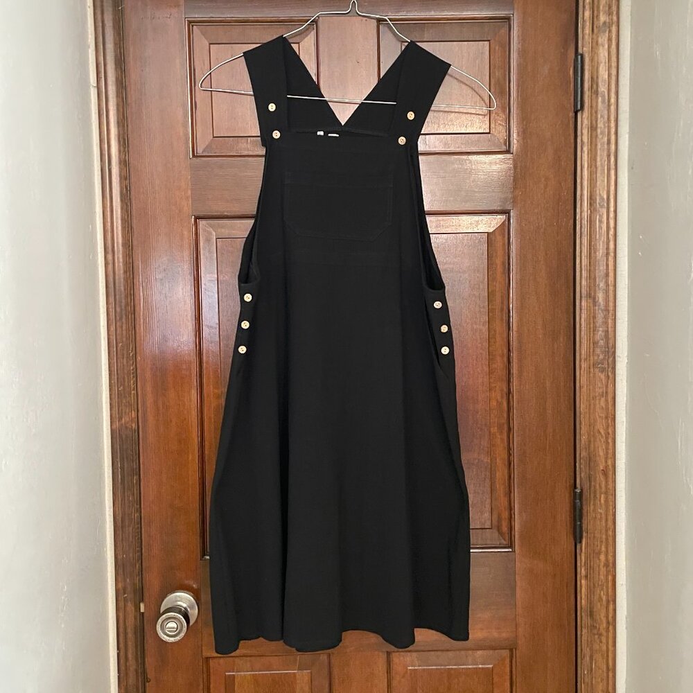 Source Unknown Black Mini Dress with Gold Accents